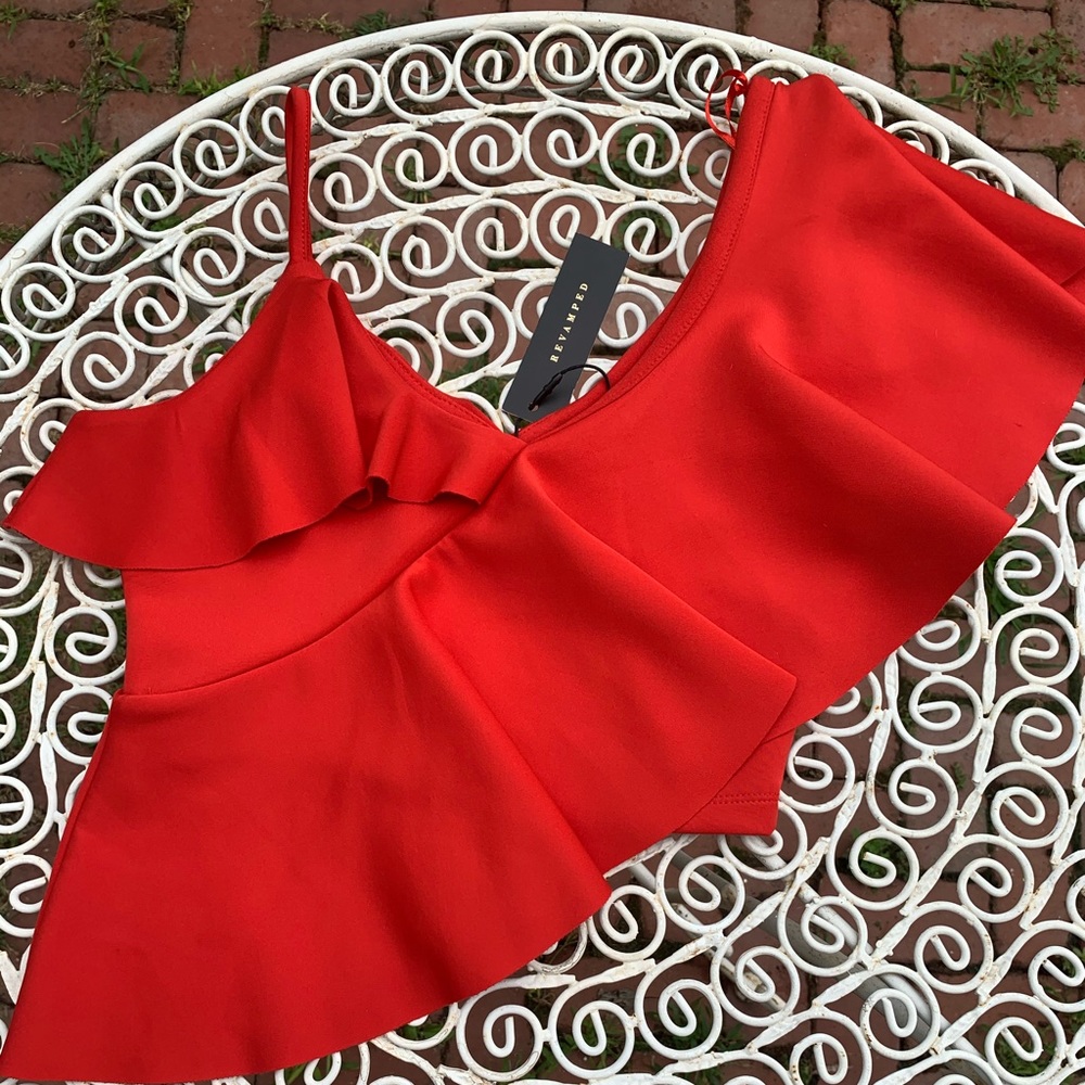 Red crop top